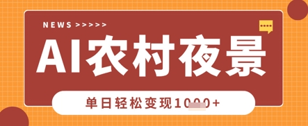 Deepseek制作农村夜景视频,一条视频点赞20W+,单日变现数张-任性资源网