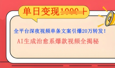 全平台深夜文案新风口:DeepSeek生成百万播放量金句,治愈系内容涨粉速度快4倍-任性资源网