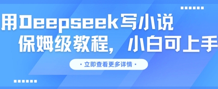 用Deepseek写小说,保姆级教程,小白可实操-任性资源网