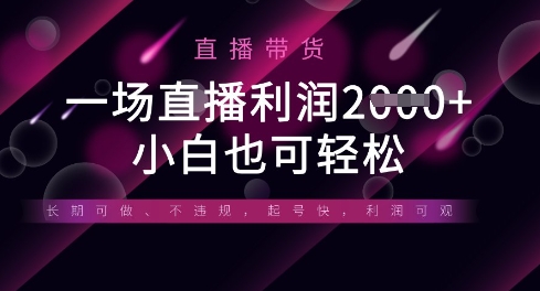 半无人直播带货,一场利润数张,适合所有平台玩法,小白也可轻松-任性资源网